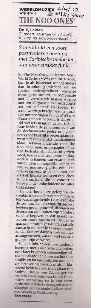 Recensie Volkskrant